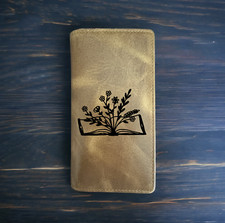 Book Flower Rodeo Wallet Cowboy Western Buffalo Leather Premium Floral NEW