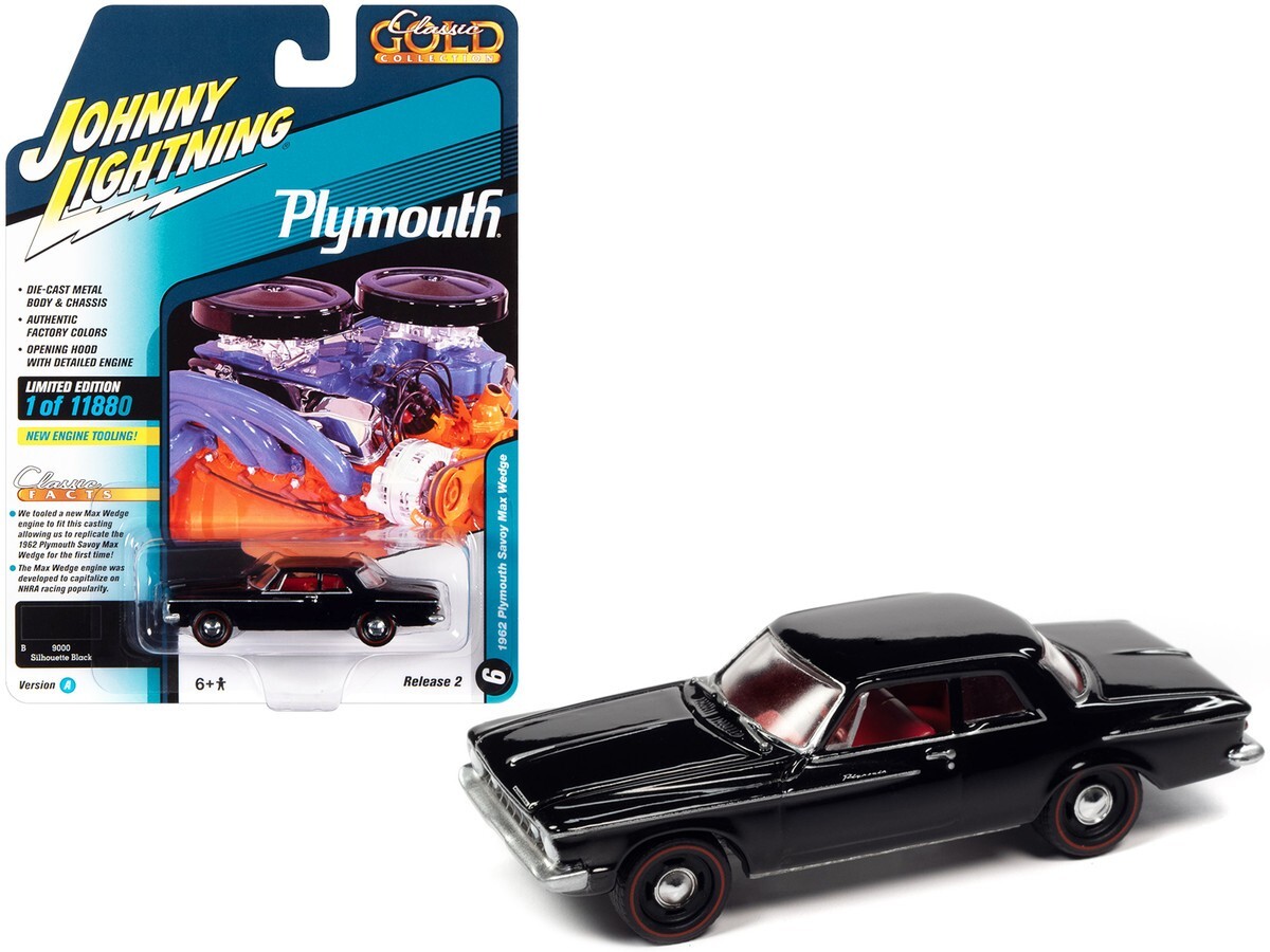Johnny Lightning 1962 Plymouth Savoy Max Wedge Black 1/64