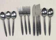11 Piece Hanford Forge Rutgers Pattern Stainless MCM Japan Flatware