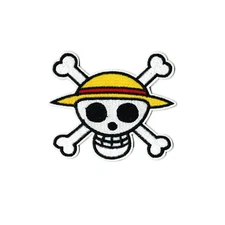 One Piece Straw Hat Pirates Jolly Roger Embroidered Iron On Patch Cosplay
