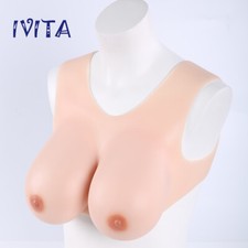 H Cup Silicone Halfbody Breast Forms Suit Drag-Queen Huge Boobs Crossdress Props