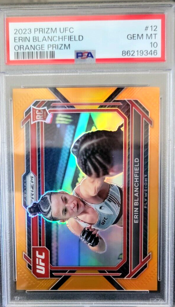 Erin Blanchfield Rookie Orange Prizm /99 - 2023 Panini Prizm UFC #12 - PSA 10