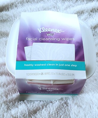 Kleenex Facial Cleansing Wipes In Refillable Dispenser - 25 Wipes - Discontinued