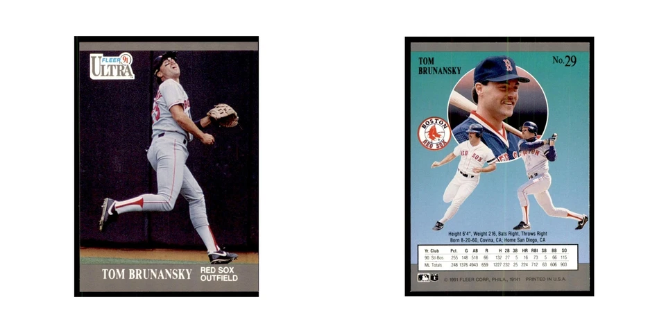 Tom Brunansky 1991 Fleer Ultra #29 Baseball Cards Baseball Card NM - Image 3 of 3