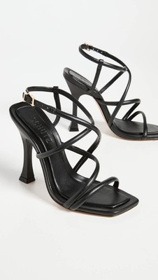SCHUTZ Women's Lovi Sandals, Black, 6 Medium