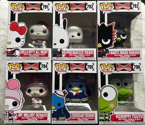 Funko Pop! Vinyl My Hero Academia Hello Kitty and Friends 6 Figure Lot