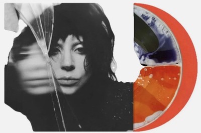 Lady Gaga Mayhem x Bad World Split Liquid Filled Vinyl LP Blood