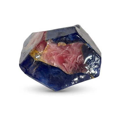T.S. Pink SoapRocks Jewel Collection - Rhodochrosite in Lapis Lazuli