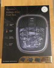 New Homedics Bubble Bliss Portable Heated Foot Spa Massager Soothing Lightweight