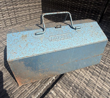 Vintage Draper Metal Tool box with internal tray - Rusty