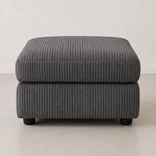 Upholstered Jumbo Cord Footstool/ Pouffe Seat/Footrest Made-2-Measure Option