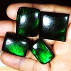 197.75 Cts Green Color LABRADORITE Cushion Cabochon ~4 PCs Lot~ Gemstones LK623