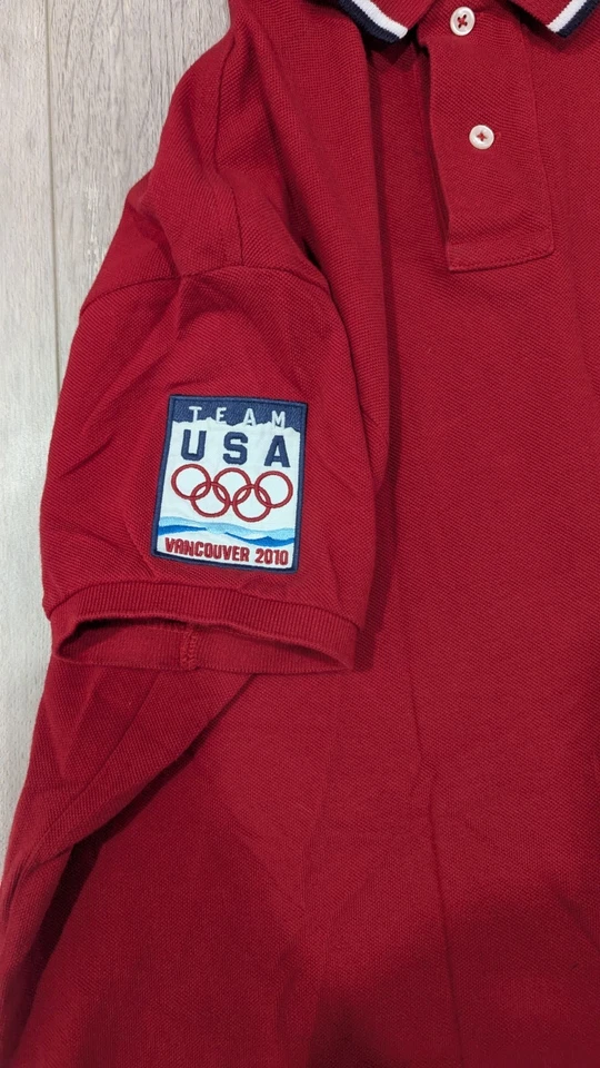 Polo Ralph Lauren Team USA Vancouver 2010 Olympic Polo Shirt Mens Medium Rare - Image 2 of 4