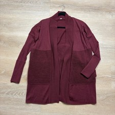Lululemon Sit In Lotus Wrap II Ribbed Knit Open Front Cardigan Women's Medium