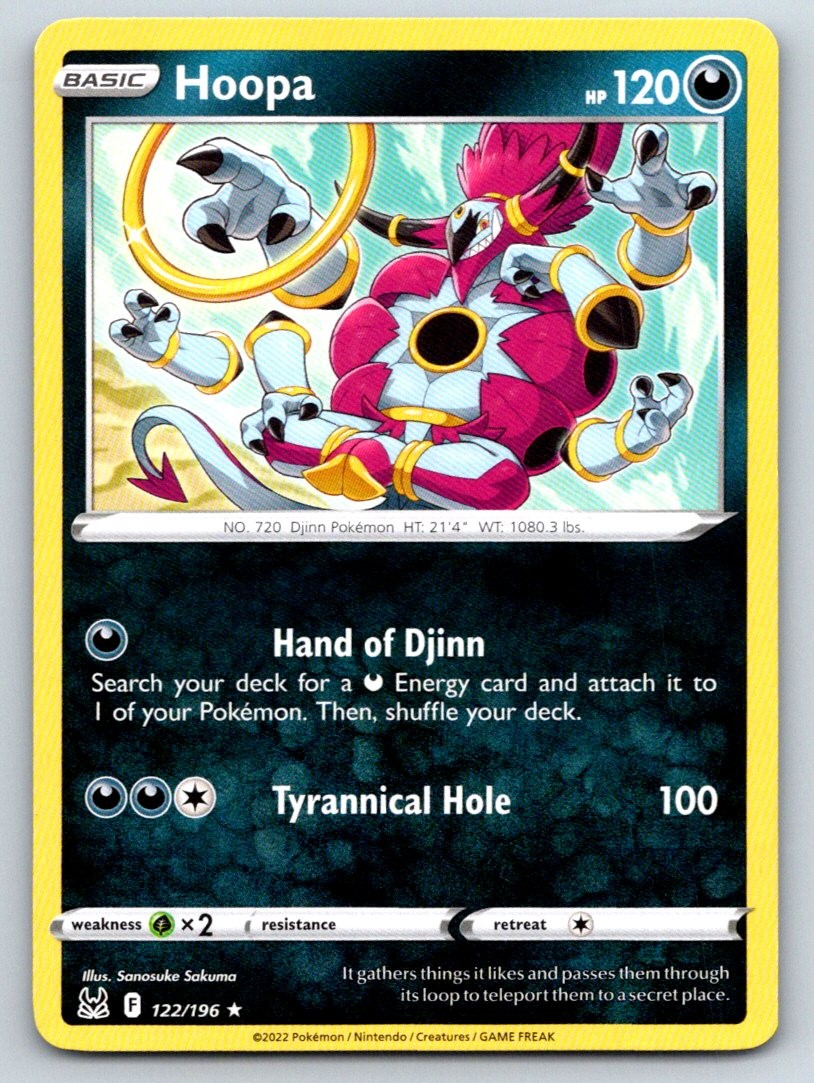 Hoopa 122/196 Rare Lost Origin Pokemon Near Mint