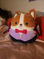 Squishmallows Reginald Vampire Corgi Treat Pail Ultra Soft Official Plush Bag