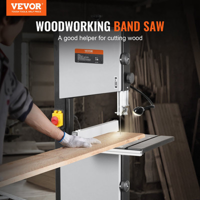 Band Saw with Stand, 10-Inch, Two-Speed Benchtop Bandsaw for Woodworking Aluminu