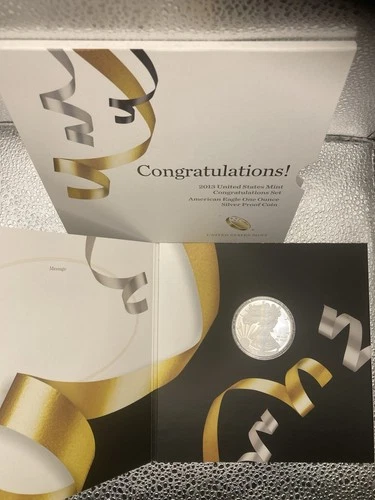 2013-W Proof American Silver Eagle Congratulations Set - In Original Packaging