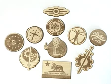 Wooden Fallout Magnets - Laser Engraved