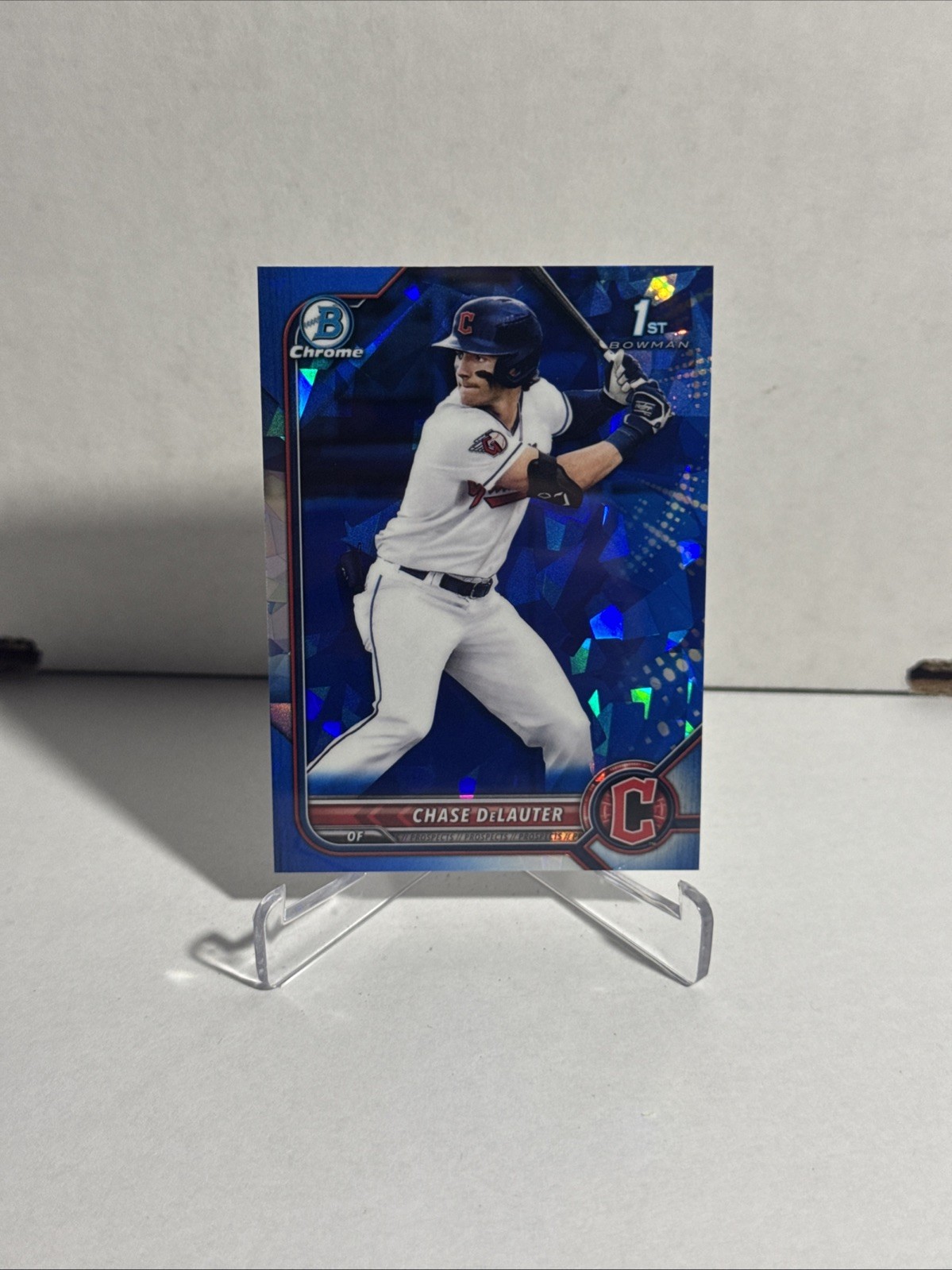 2022 Bowman Draft Sapphire CHASE DeLAUTER Chrome 1st Prospect #BDC-49 Guardians