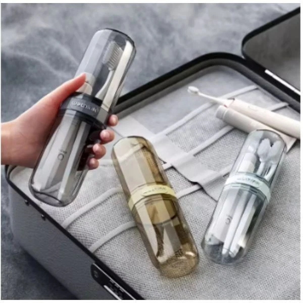 Recipientes de viaje para cepillo de dientes portátil transparente estuche para cepillo de dientes exterior/empresario Foto 2 de 4