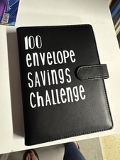 100 Envelope Challenge Binder Savings Book with Envelopes Budget Binder for Cash