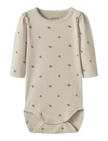 Damen Body Name IT Nbfhitta Ls, Almond Milk, GrößE 86, Langarm