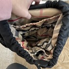 Burberry Black Backpack Diaper Bag  Buckle Plaid Interior Dust Bag — photo 4