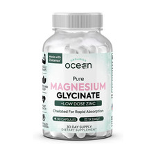 Organics Ocean Pure Magnesium Glycinate Low Dose Zinc Chelated 90 Capsule US 