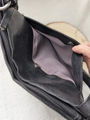 Bailey & Quinn black Leather messenger satchel crossbody shoulder bag - Picture 13 of 18