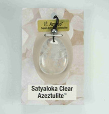 1.2"/30mm AZOZEO™ Satyaloka Clear  Azeztulite CORDED (freeform)    Pendant #213