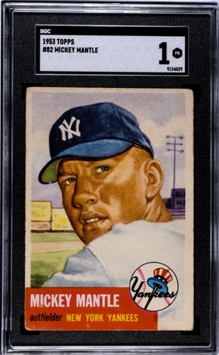 1953 Topps #82 Mickey Mantle SGC 1