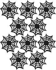 MAGICLULU 10pcs Cobweb Coaster Set Black Felt Spider Web Coasters for 