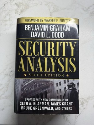 Security Analysis: Sixth Edition Hardcover - Benjamin Graham ; David - Very Good