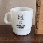 Vtg Galaxy Milk Glass Advertising Coffee Mug Cup Pennsylvania Democrats