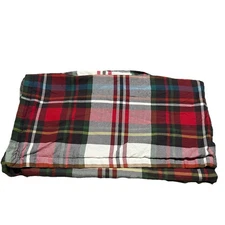 Pottery Barn Stewart Tartan Plaid Euro Sham 26" x26" Red 