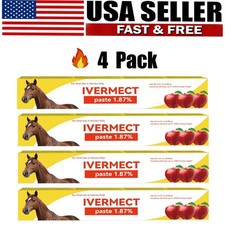 4 Pack Box Horse Wormer Apple Flavor Dewormer Paste New Exp 01/2028