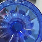 Blue Pressed Glass Creamer Avon Set of 2 Cameo Design And Candle Holder. — photo 9