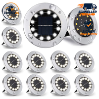 Solar Bodenleuchte 12 StüCk 12 Leds 800Mah Upgrade Solarpanel Gartenleuchte Deko
