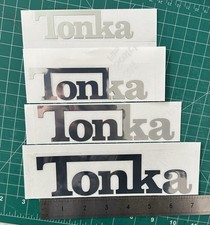 Tonka Logo Metal Stickers Set Of Four, 4  5  6  and 7 Inches
