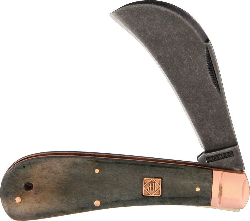 BLUE RIDGE KNIVES, INC Rough Ryder Rider Messer Copper Bolster Hawkbill Slipjoint Taschenmesser 440A