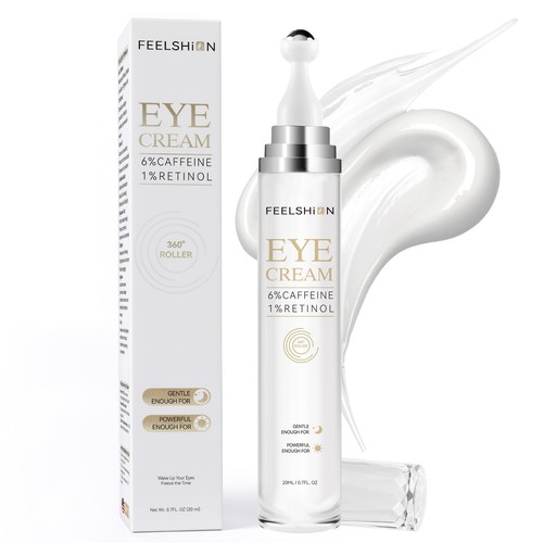 6% Caffeine + 1% Retinol Eye Cream for Dark Circles, Puffy Eyes & Bags | 360°...