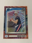2024 Panini Donruss - Rated Rookie Drake Maye #379 Optic Preview Red Wave Prizm