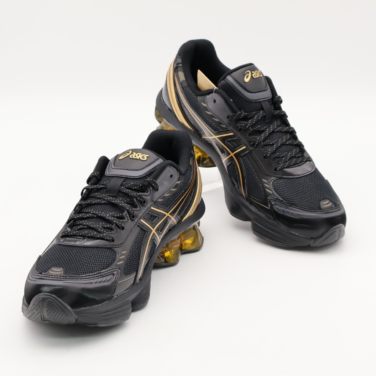 Size 11.5 - Asics Gel Kinetic Fluent Black Gold for sale online | eBay