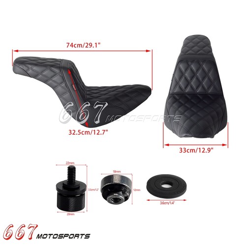 For Harley Low Rider ST FXLRST FXLRS FXLR Sport Glide FLSB 2018-2024 2-UP Seat - Picture 7 of 7