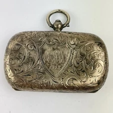 Antique Solid Silver Combination Sovereign Case Stamp Holder Samuel M Levi 1911