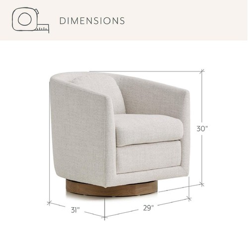 Details by Becki Owens Isla Upholstered Swivel Chair | eBay