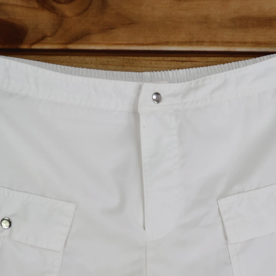 Relativity Shorts Womens Sz L White Brief Liner Stretch Waist High Rise Pockets - Image 3 of 4