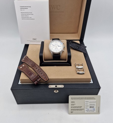 IWC Fliegeruhr Spitfire Chronograph IW371702 Papers + Box - 第 9/9 張圖片