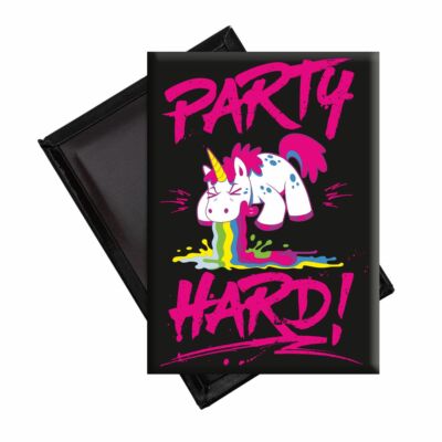 Magnete Kühlschrank Party Hard unicorn pink rosa einhorn geschenke geburtstag 
